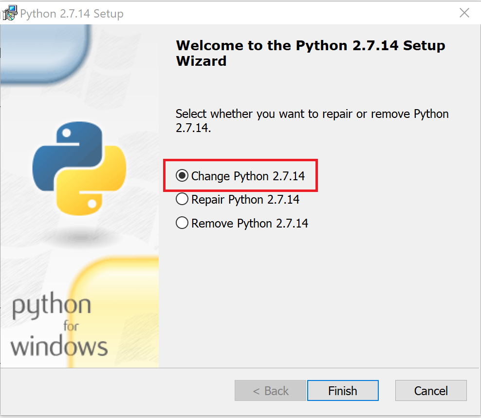 Change Python